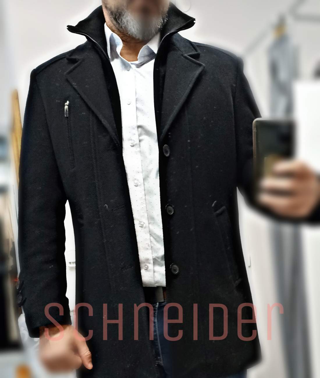 Schneider Kabát cippzáros fekete 