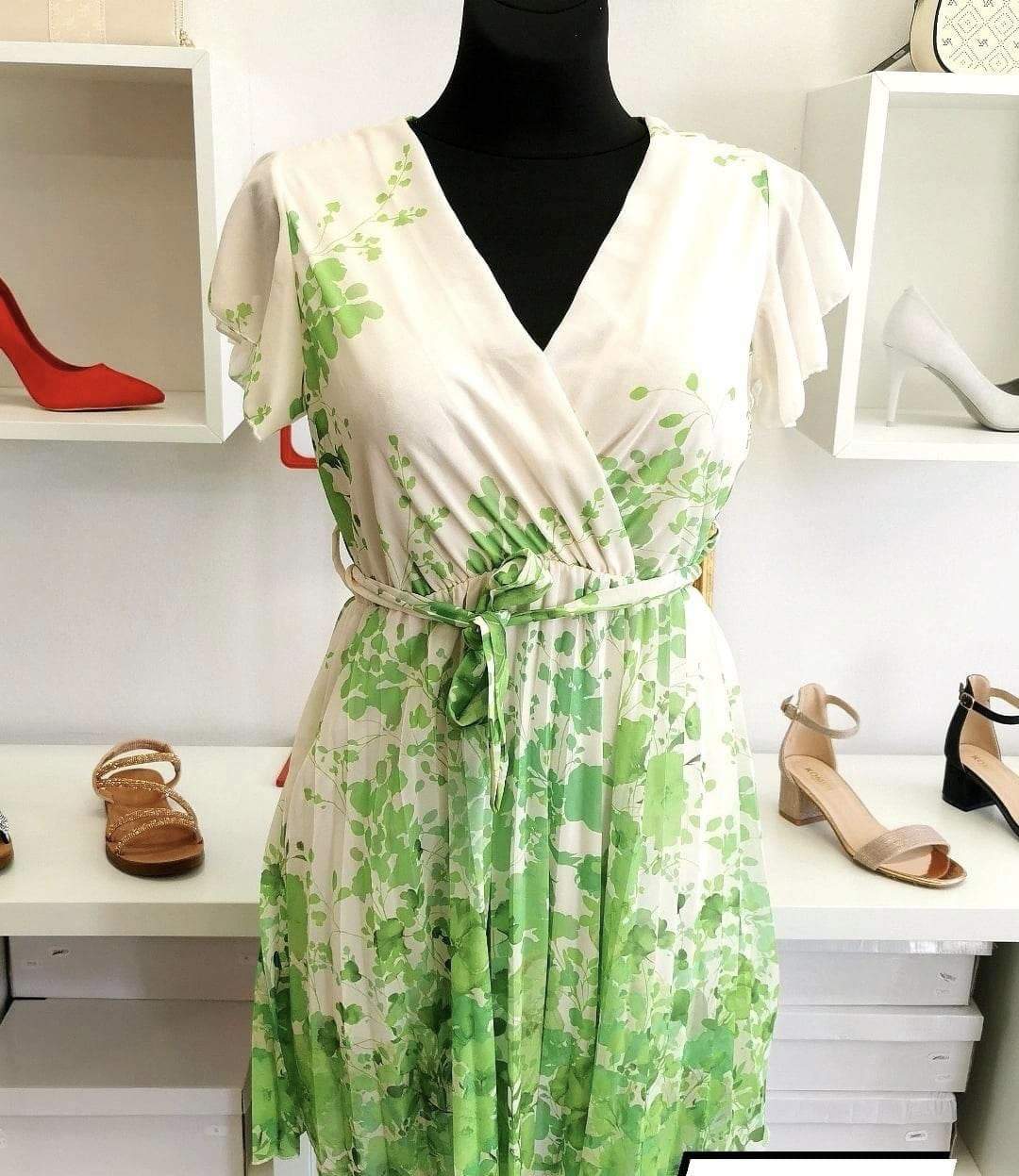 Zöld nyàri mintás ruha
